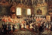 Nicolas Lancret Seat of Justice in the Parliament of Paris in 1723 oil painting